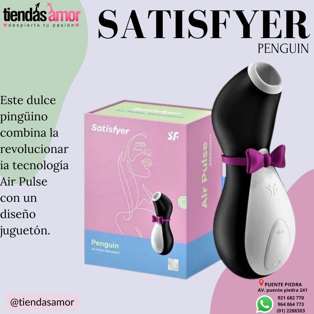 SATISFYER PENGUIN VIBRADOR SUCCIONADOR